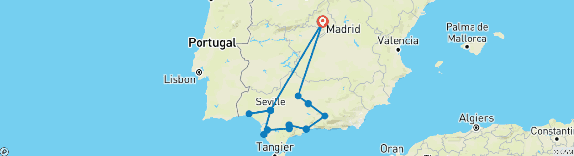 Carte du circuit L'âme andalouse