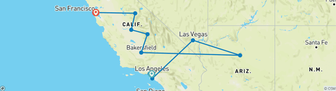 Imagen de un mapa que muestra la ruta del circuito