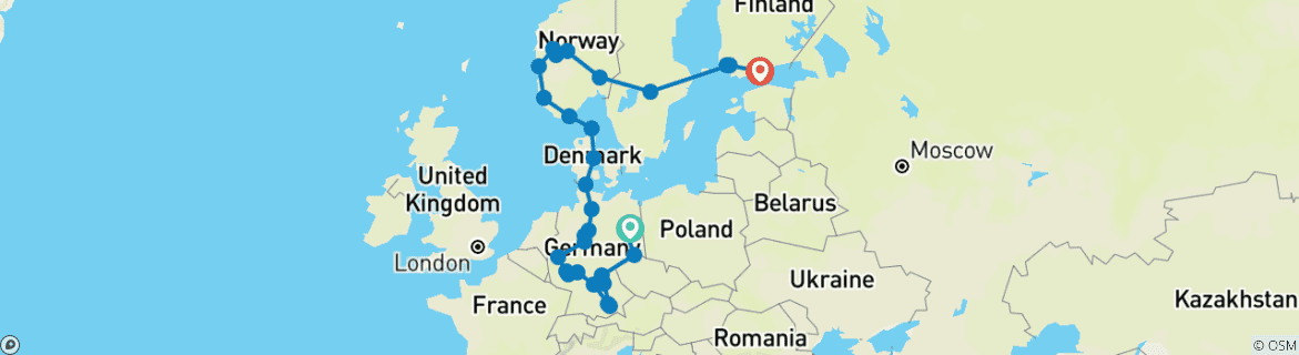 Imagen de un mapa que muestra la ruta del circuito