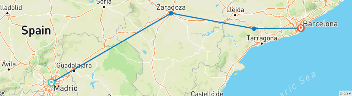 Imagen de un mapa que muestra la ruta del circuito