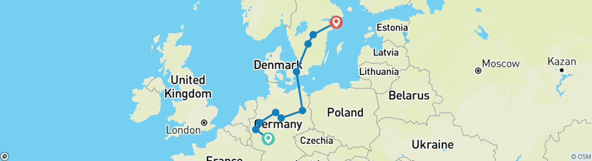 Imagen de un mapa que muestra la ruta del circuito