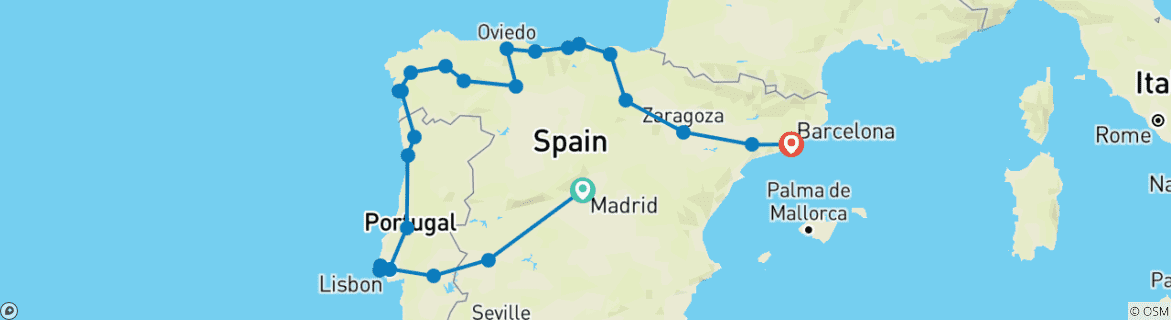 Imagen de un mapa que muestra la ruta del circuito