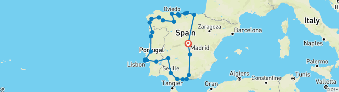 Imagen de un mapa que muestra la ruta del circuito