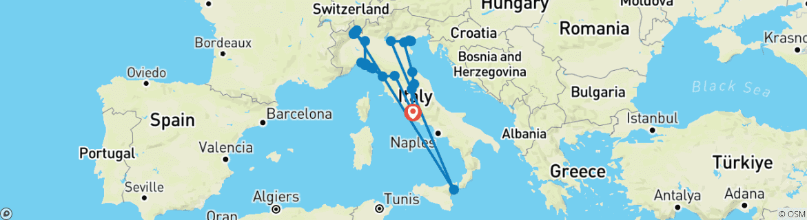 Imagen de un mapa que muestra la ruta del circuito