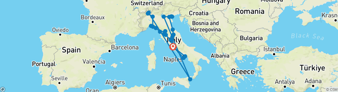 Imagen de un mapa que muestra la ruta del circuito