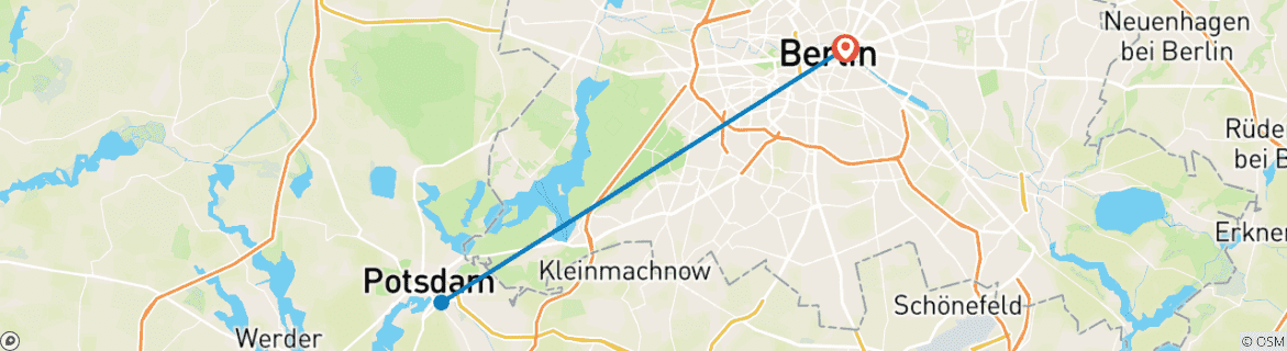 Image d'une carte montrant l'itinéraire du circuit