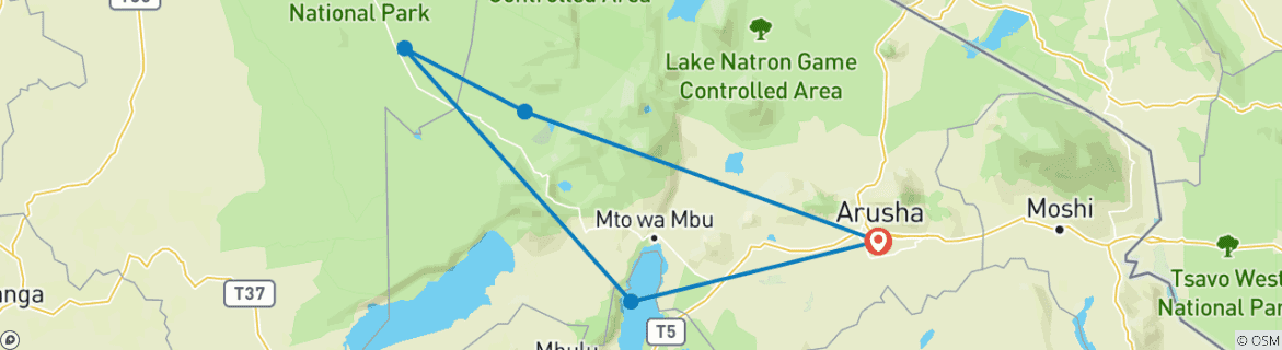Imagen de un mapa que muestra la ruta del circuito