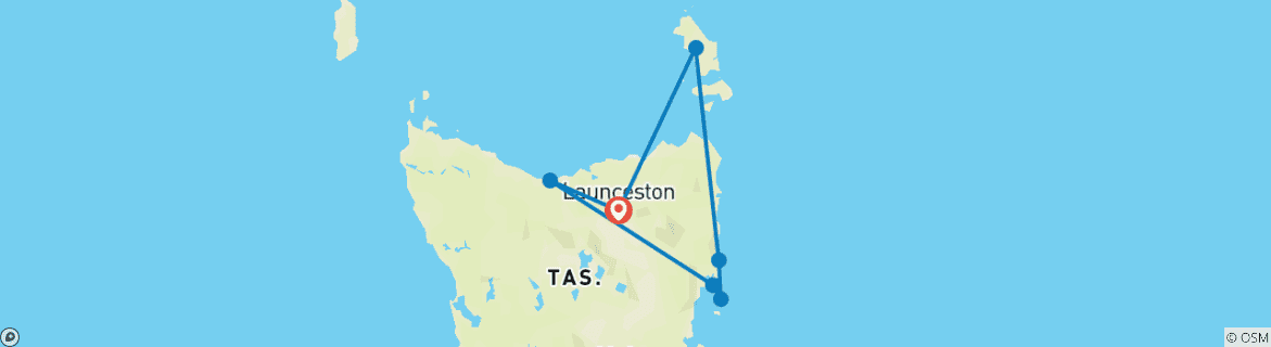 Image d'une carte montrant l'itinéraire du circuit