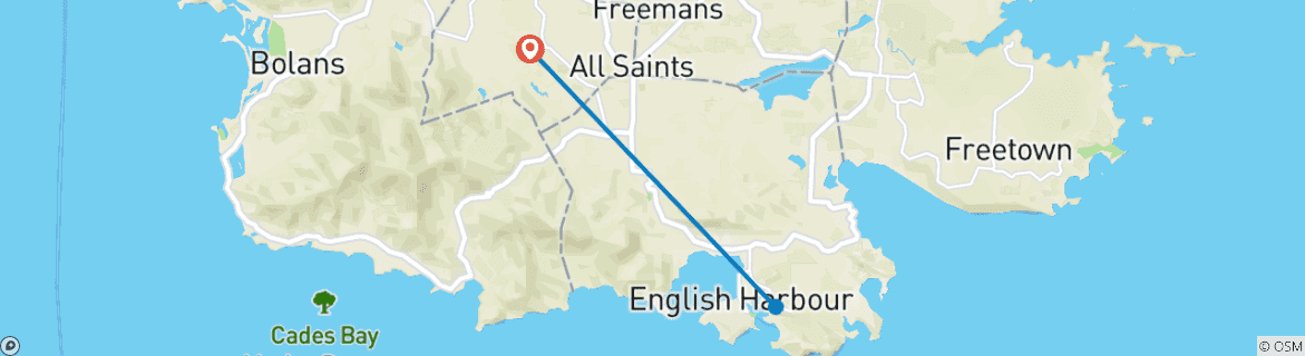 Image d'une carte montrant l'itinéraire du circuit