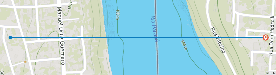 Karte mit der Reiseroute