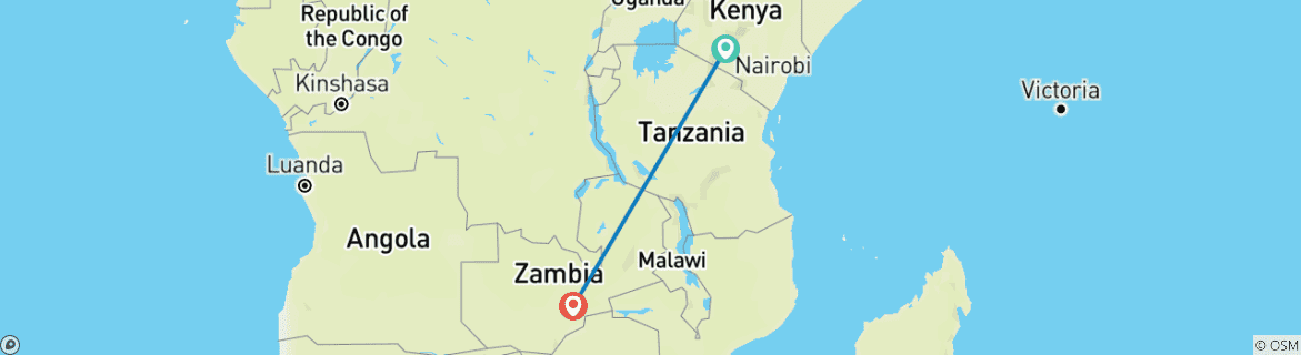 Image d'une carte montrant l'itinéraire du circuit