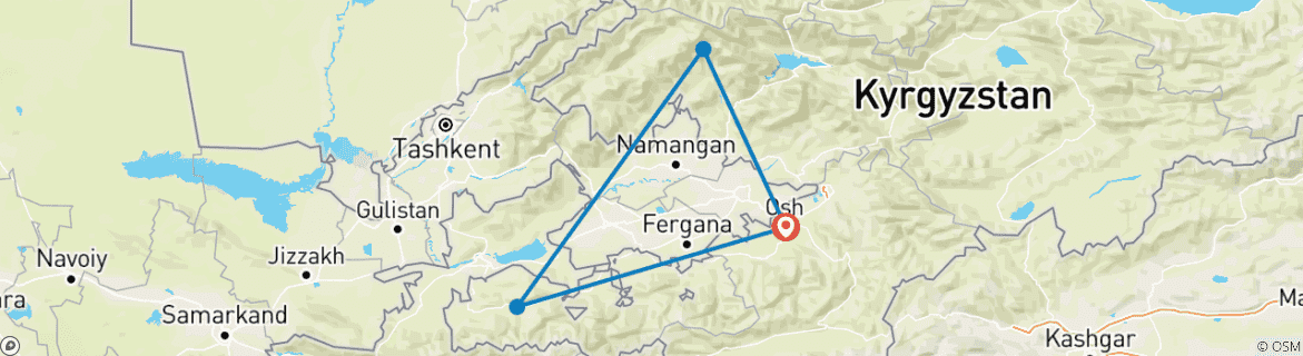 Imagen de un mapa que muestra la ruta del circuito