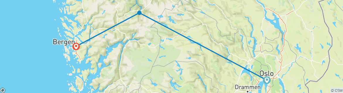 Image d'une carte montrant l'itinéraire du circuit