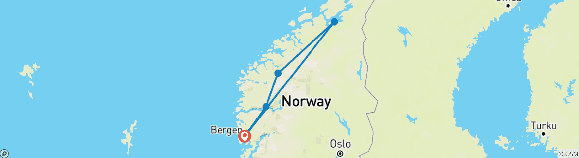 Image d'une carte montrant l'itinéraire du circuit