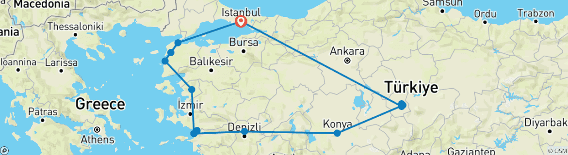 Imagen de un mapa que muestra la ruta del circuito