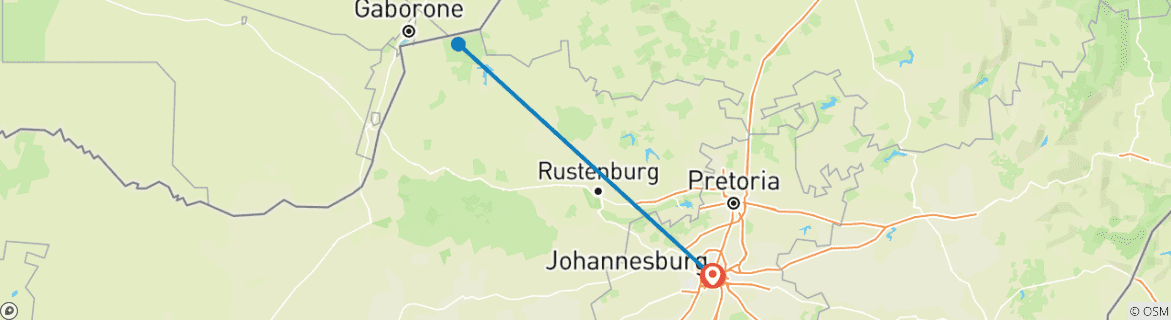 Image d'une carte montrant l'itinéraire du circuit