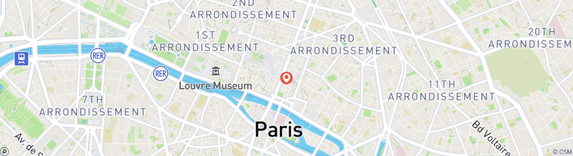 Kaart van 4-daagse kerstmarkt in Parijs