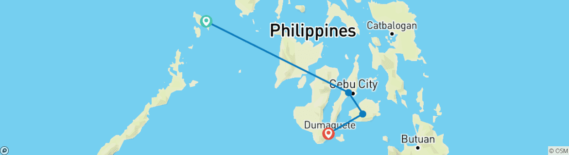 Image d'une carte montrant l'itinéraire du circuit