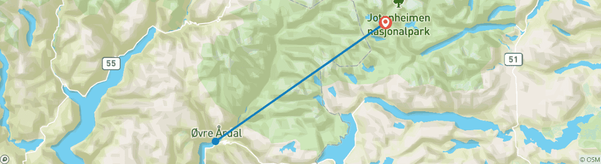 Image d'une carte montrant l'itinéraire du circuit