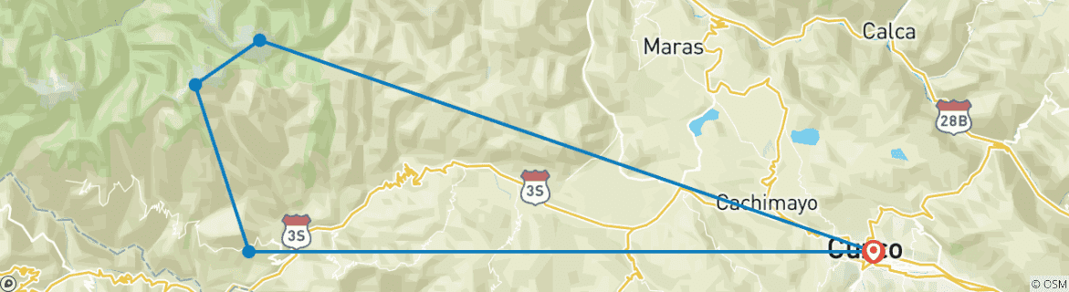 Imagen de un mapa que muestra la ruta del circuito