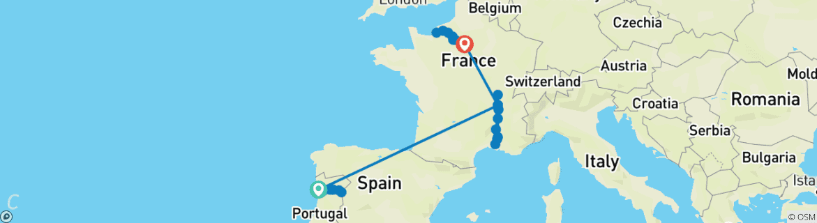 Imagen de un mapa que muestra la ruta del circuito