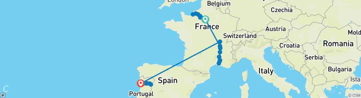 Imagen de un mapa que muestra la ruta del circuito