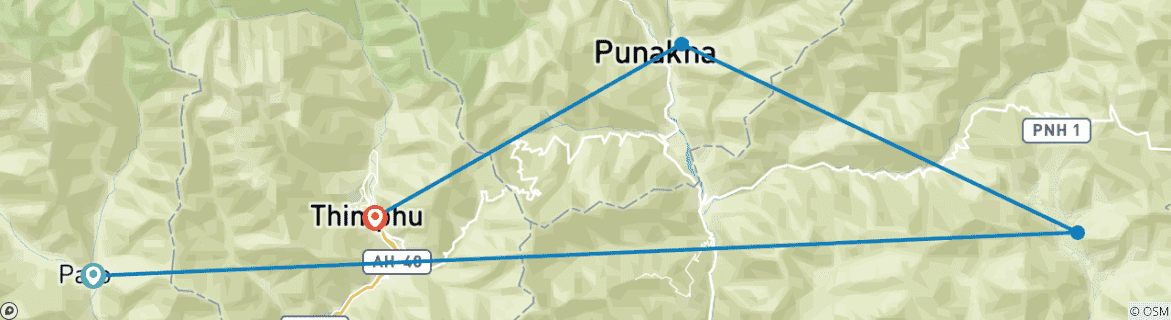 Image d'une carte montrant l'itinéraire du circuit