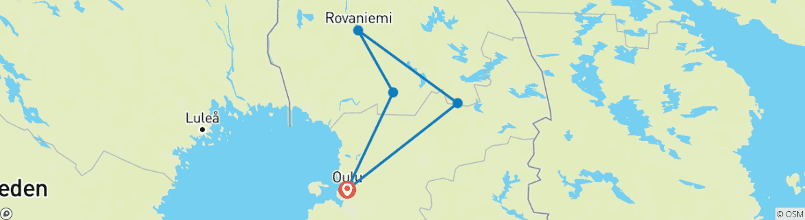 Image d'une carte montrant l'itinéraire du circuit