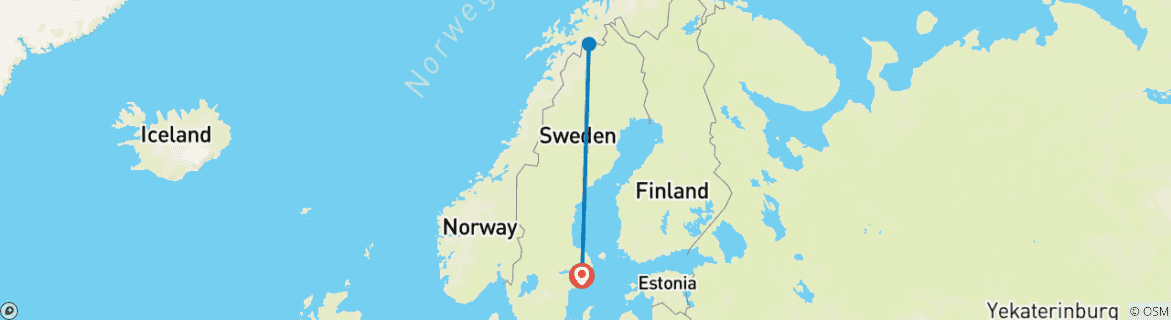 Kaart van Winterontsnapping met het gezin (7 dagen)