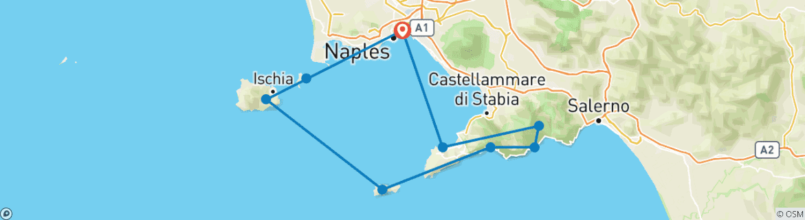 Imagen de un mapa que muestra la ruta del circuito