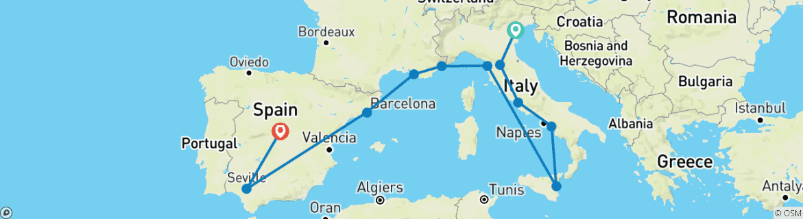 Imagen de un mapa que muestra la ruta del circuito