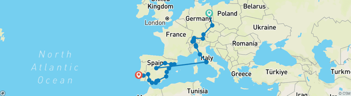 Imagen de un mapa que muestra la ruta del circuito