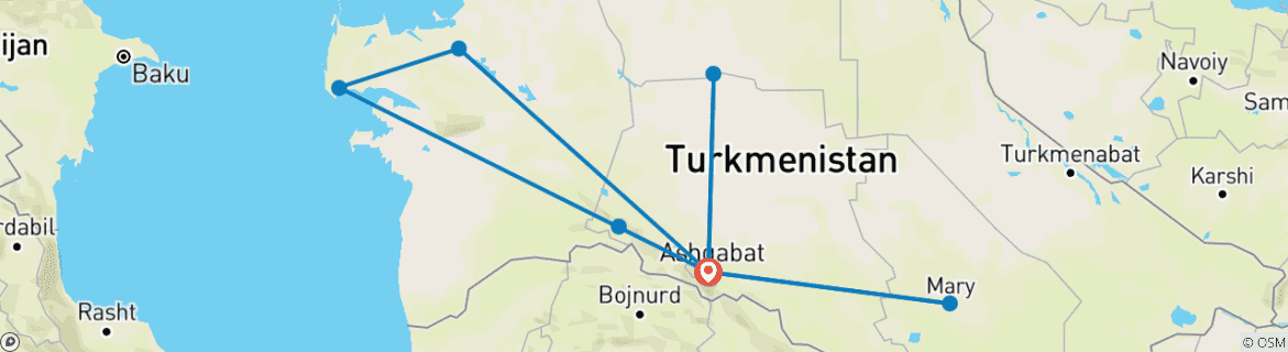 Imagen de un mapa que muestra la ruta del circuito