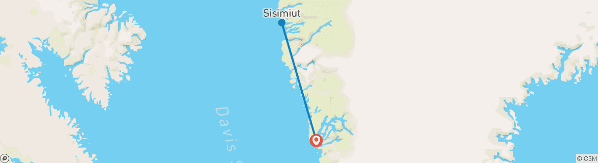 Image d'une carte montrant l'itinéraire du circuit