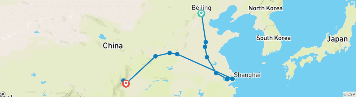 Imagen de un mapa que muestra la ruta del circuito