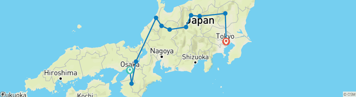 Imagen de un mapa que muestra la ruta del circuito