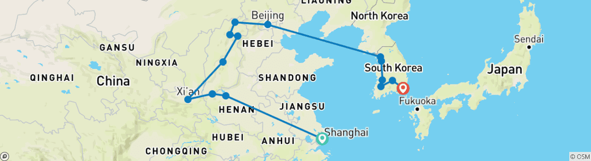 Imagen de un mapa que muestra la ruta del circuito