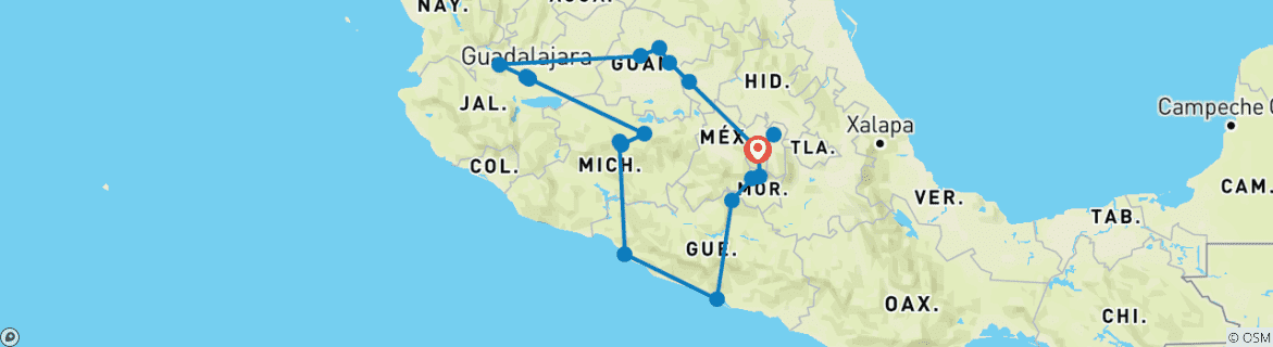 Kaart van Mijn hart klopt voor Mexico