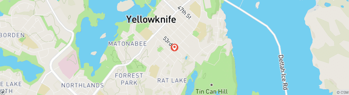 Karte von Aurora Viewing - Blachford Lodge by Arctic Kingdom