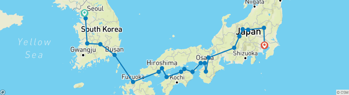 Imagen de un mapa que muestra la ruta del circuito