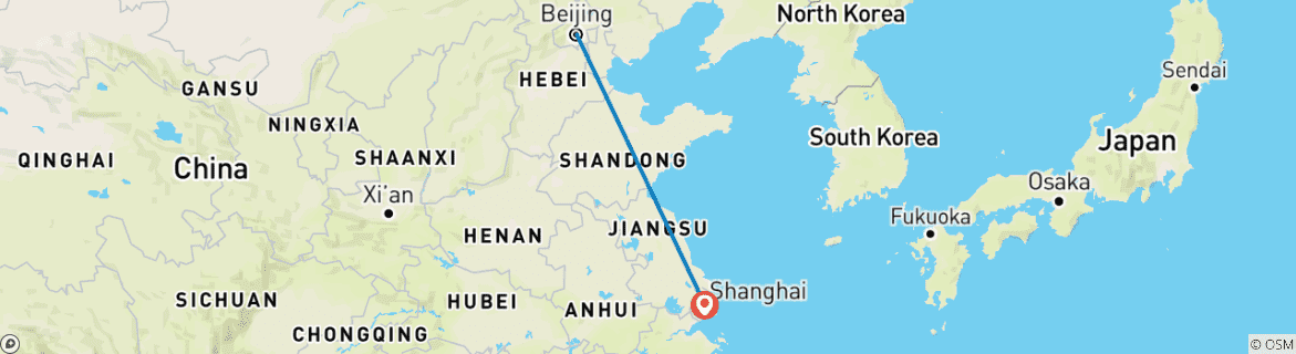 Image d'une carte montrant l'itinéraire du circuit