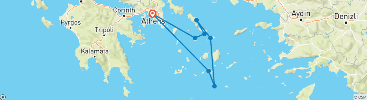 Mapa de Todo sobre las Islas Cícladas