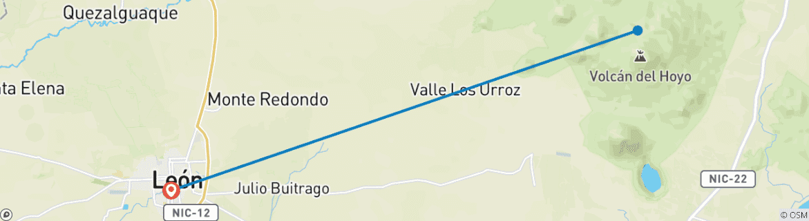 Image d'une carte montrant l'itinéraire du circuit
