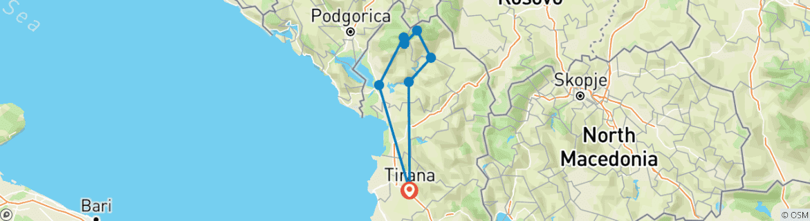 Imagen de un mapa que muestra la ruta del circuito