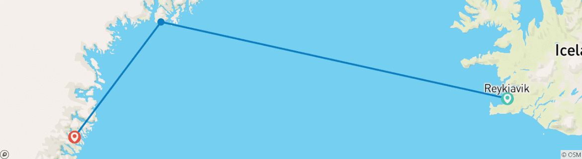 Image d'une carte montrant l'itinéraire du circuit