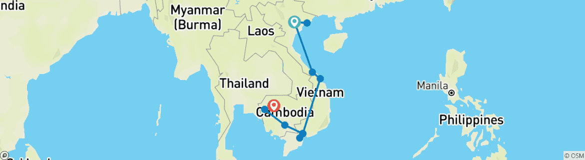 Imagen de un mapa que muestra la ruta del circuito