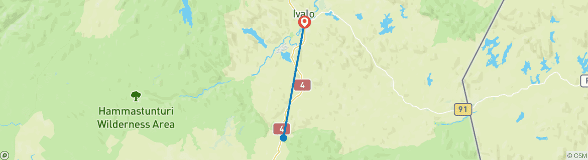 Image d'une carte montrant l'itinéraire du circuit