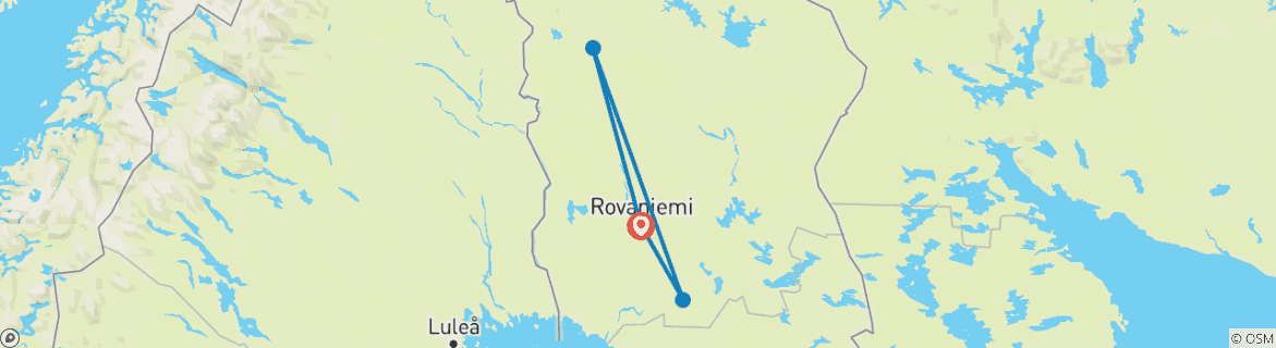 Image d'une carte montrant l'itinéraire du circuit