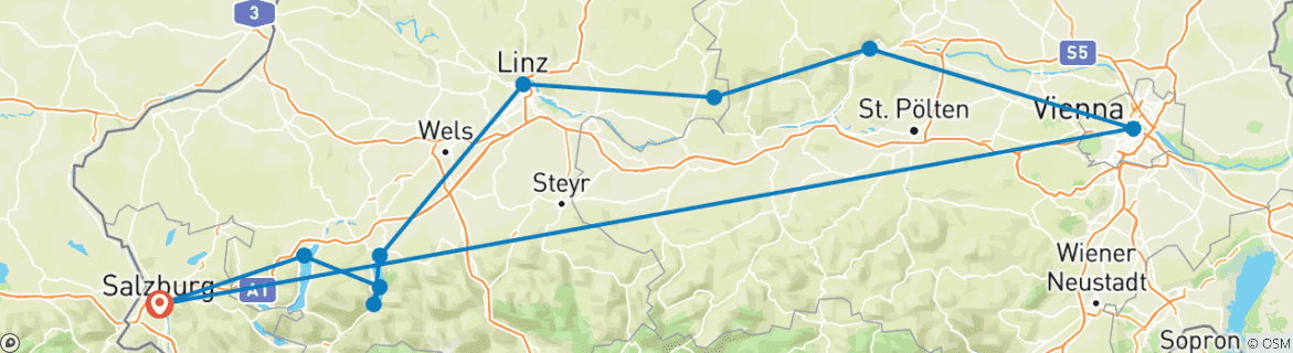 Imagen de un mapa que muestra la ruta del circuito