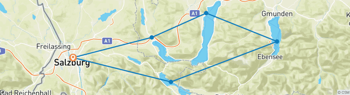 Imagen de un mapa que muestra la ruta del circuito